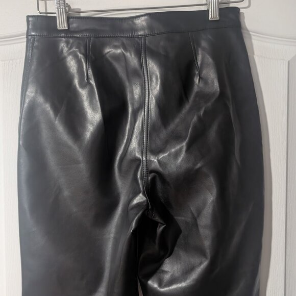 Aritzia Wilfred | Adele Flared Vegan Leather pants In Black - Picture 7 of 12